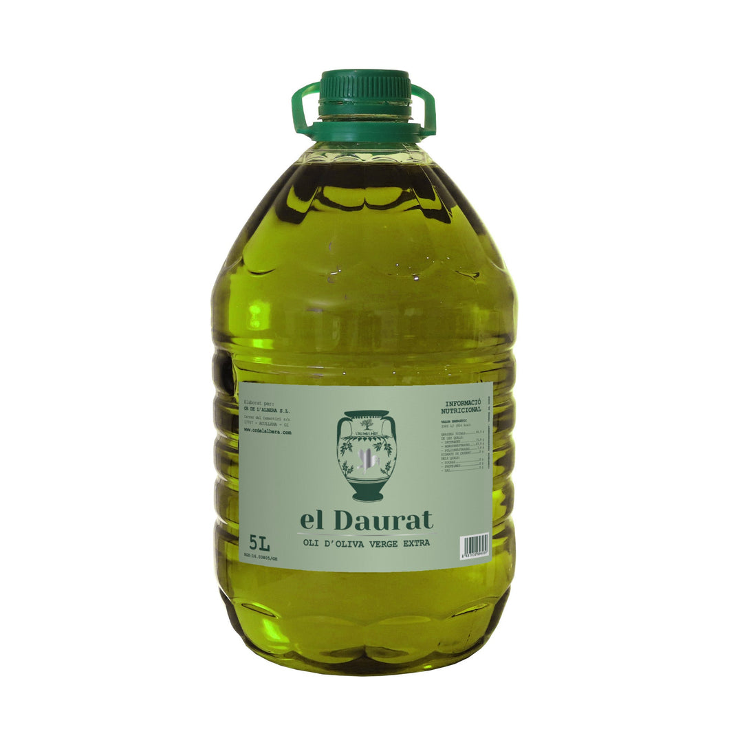 El Daurat 5L - Aceite de Oliva Virgen Extra Premium de la Costa Brava en Garrafa de 5 Litros